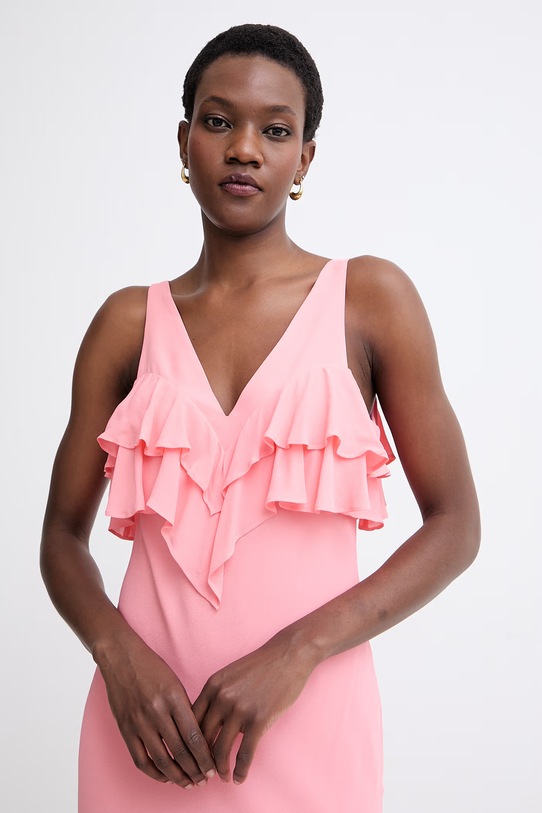 Twinset літня сукня віскозна рожевий 261TT2070