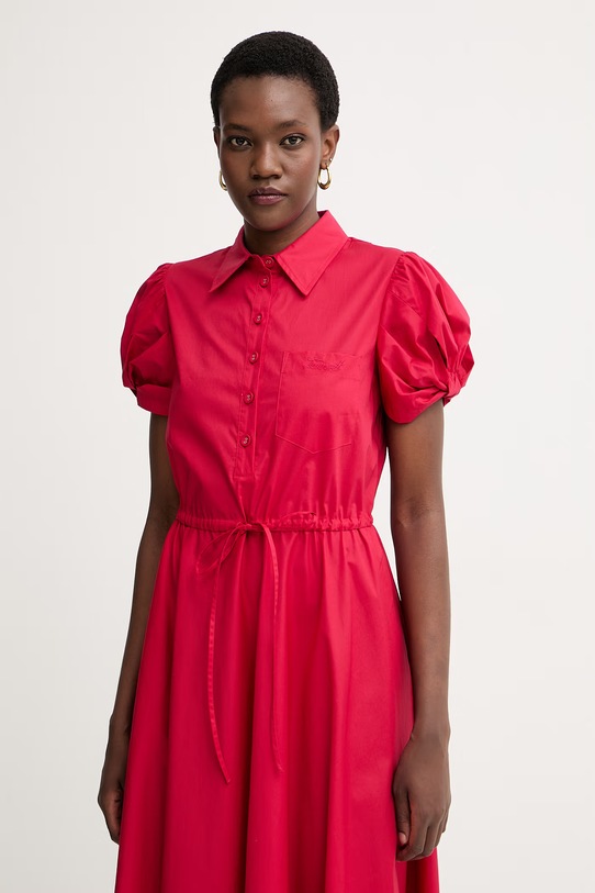 Twinset сукня бавовняна з еластаном червоний 261TT2021