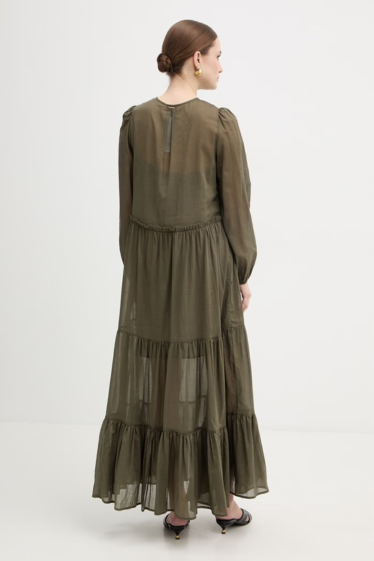 Odzież Twinset sukienka bawełniana 261TF2051 zielony