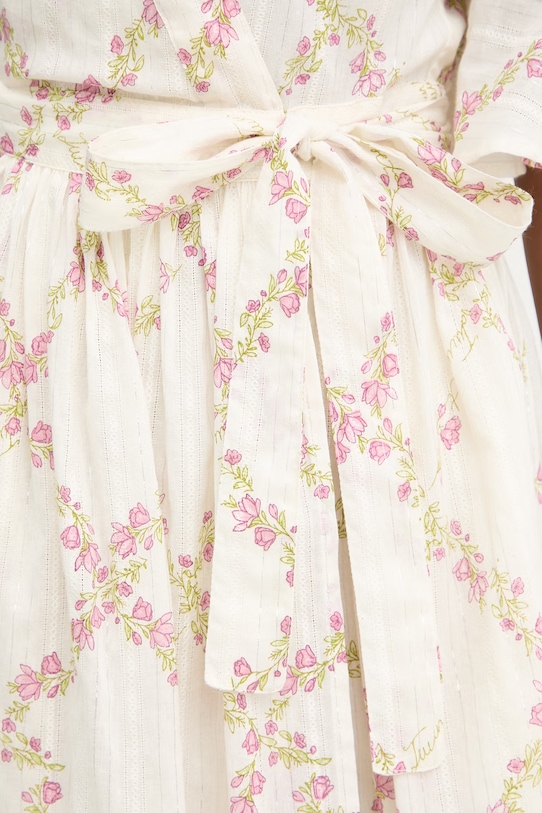 Twinset sukienka kopertowa bawełniana 261TT2610 beżowy