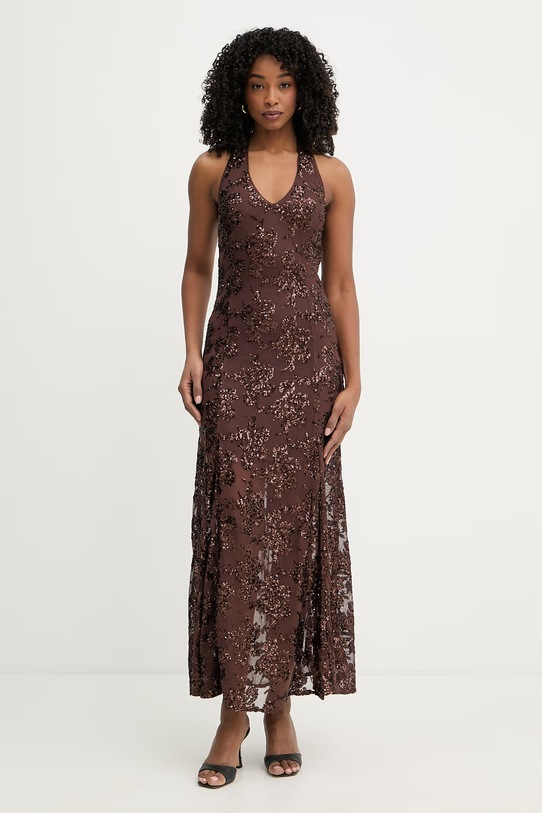 Twinset sukienka rozkloszowana brązowy 261AT2145