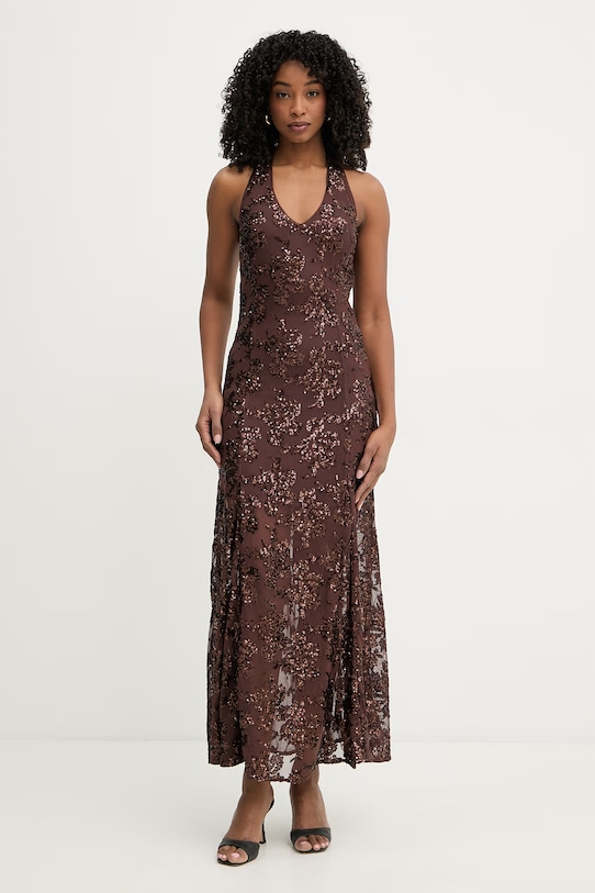 Twinset sukienka rozkloszowana brązowy 261AT2145