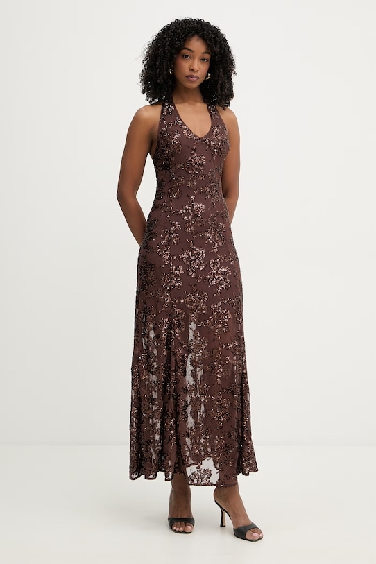 Twinset sukienka rozkloszowana 261AT2145 brązowy SS26