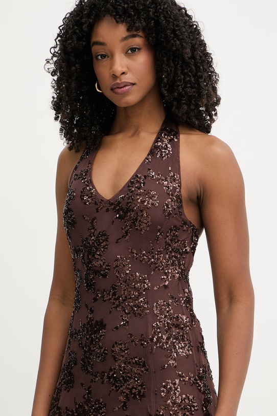 Twinset sukienka rozkloszowana brązowy 261AT2145