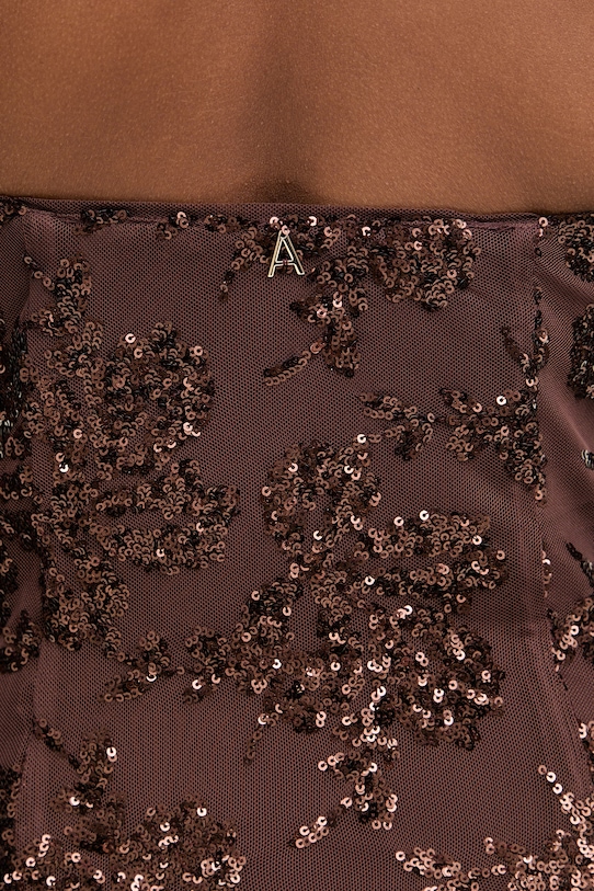 Twinset sukienka rozkloszowana 261AT2145 brązowy