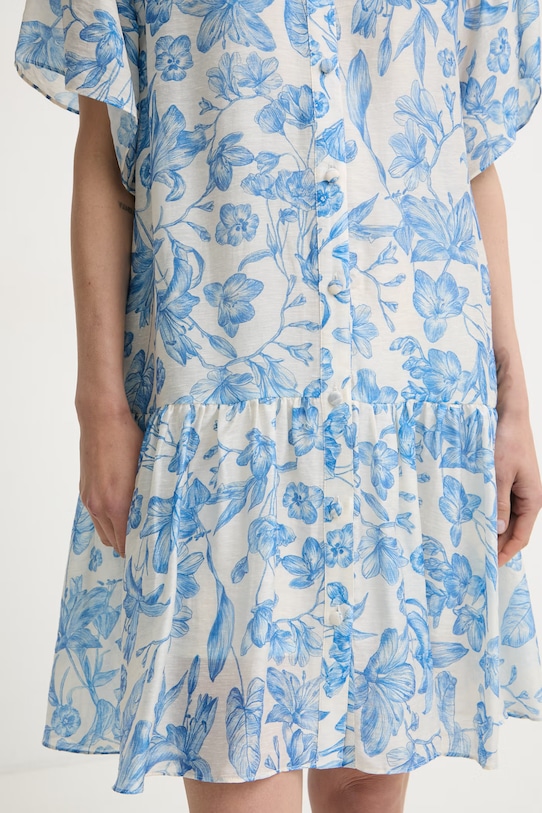 Twinset ljetna haljina s dodatkom lana 261LM2SGG plava