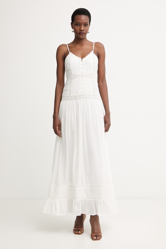 Twinset sukienka bawełniana biały 261LM2HGG