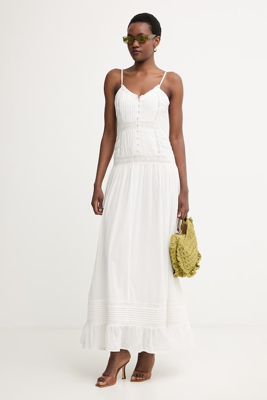 Twinset sukienka bawełniana 261LM2HGG biały SS26