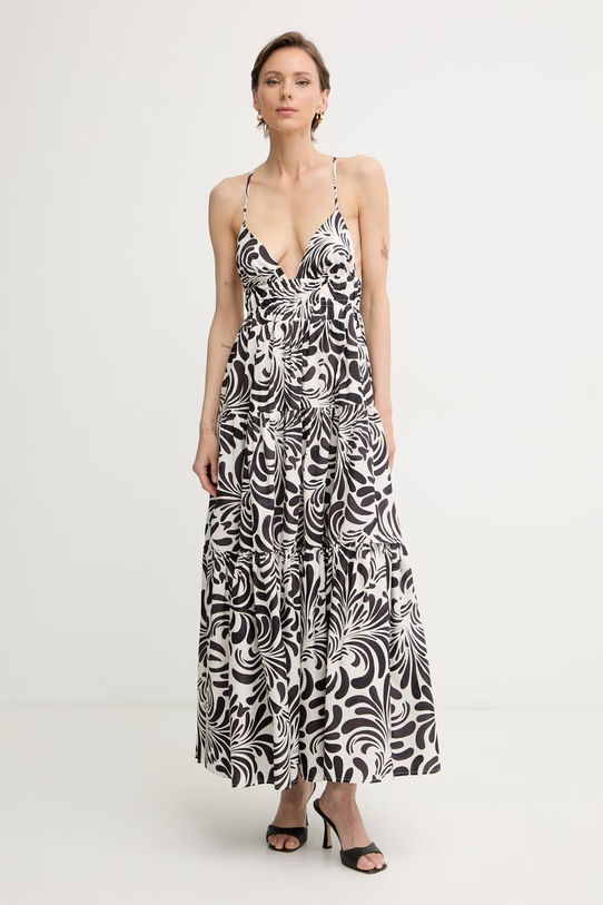 Twinset ljetna haljina od pamuka smeđa 261LM2QEE