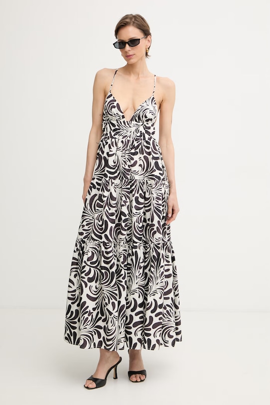 Twinset ljetna haljina od pamuka 261LM2QEE smeđa SS26