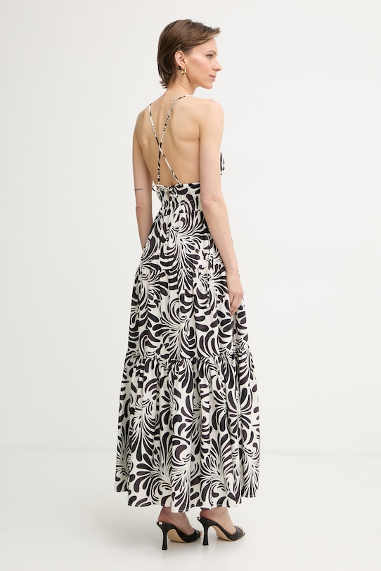 Odjeća Twinset ljetna haljina od pamuka 261LM2QEE smeđa