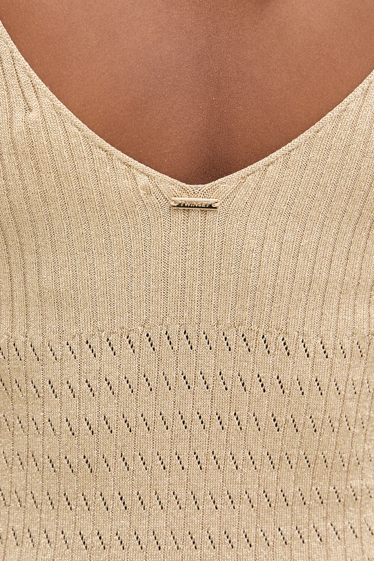 Twinset sukienka z wiskozą 261TT3011 złoty