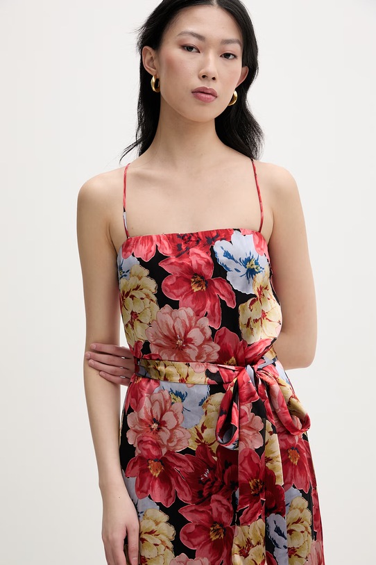 Gestuz sukienka z jedwabiem czerwony 10911030