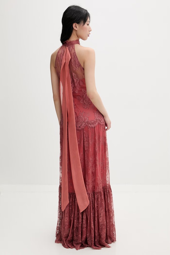 Odzież Aniye By sukienka z wiskozą 185033 różowy