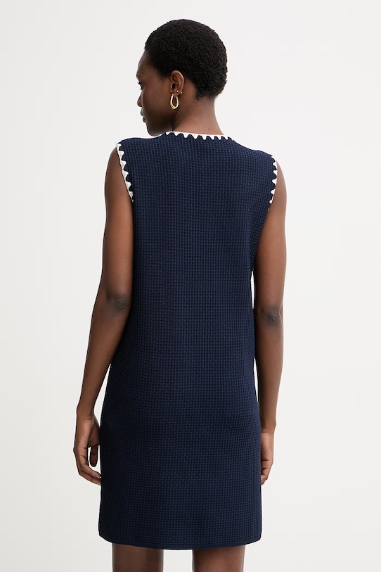 Odzież Luisa Spagnoli sukienka z wiskozą Corriera 100330 granatowy