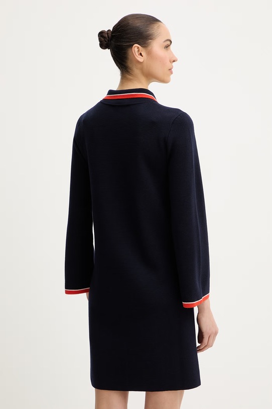 Odzież Luisa Spagnoli sukienka wełniana Mariolina 100305 granatowy