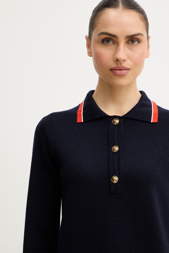 Luisa Spagnoli sukienka wełniana Mariolina granatowy 100305