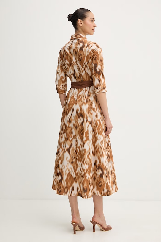 Odzież Luisa Spagnoli sukienka bawełniana Palato 542965 brązowy