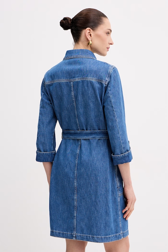 Odzież Luisa Spagnoli sukienka bawełniana Passetto 542969 niebieski