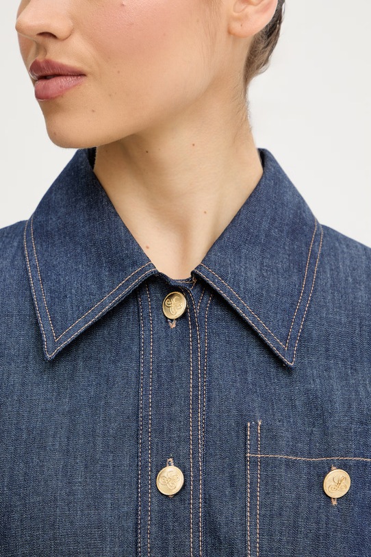 Luisa Spagnoli sukienka jeansowa Periodico 542815 granatowy