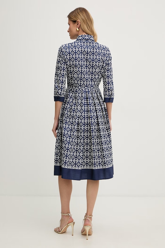 Odzież Luisa Spagnoli sukienka bawełniana Pagliolo 542964 granatowy