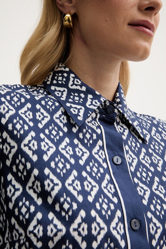 Luisa Spagnoli sukienka bawełniana Pagliolo 542964 granatowy