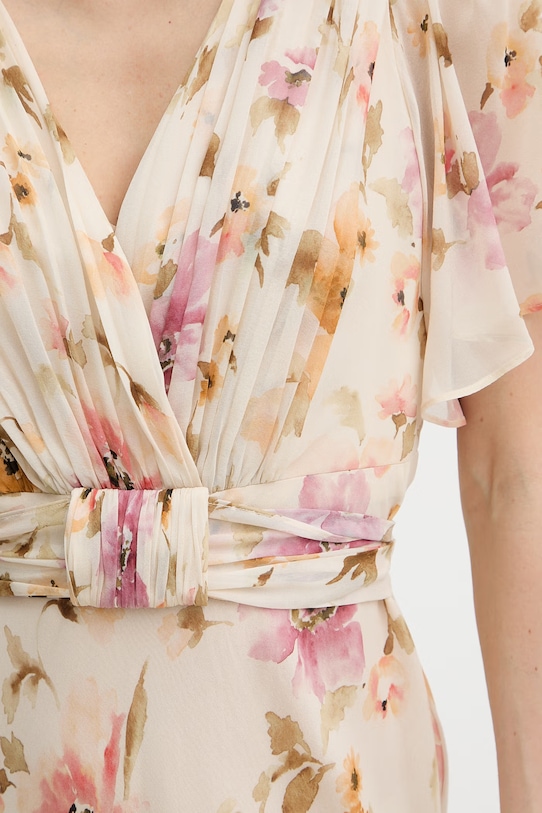 Luisa Spagnoli letné hodvábne šaty Panneggio 543225 béžová