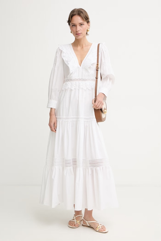 Luisa Spagnoli φόρεμα βαμβακερό Processo 543230 μπεζ SS26