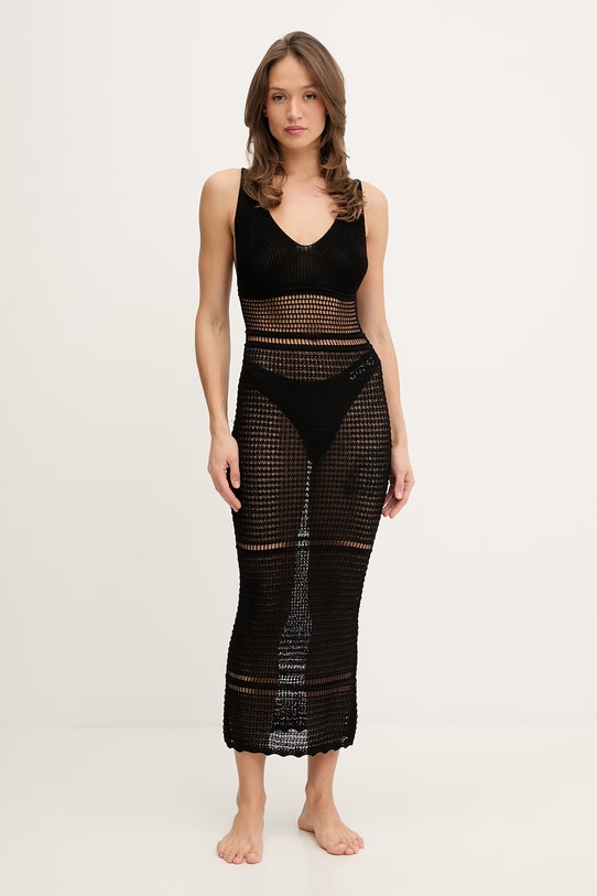 Haljina Guess LUNA bez uzorka crna E6GK10.Z5632