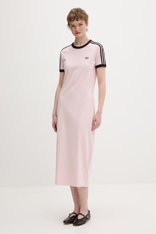 Odzież adidas Originals sukienka bawełniana z elastanem KC9014 różowy
