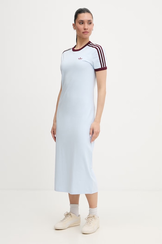 adidas Originals sukienka letnia bawełniana KD3694 niebieski SS26