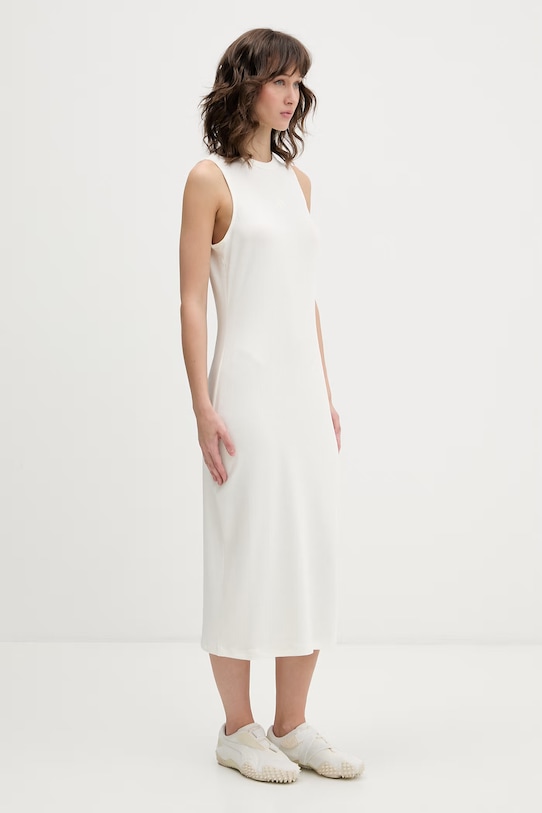 adidas sukienka z bawełną KD6587 beżowy SS26