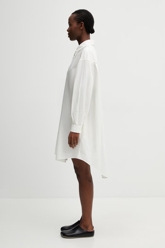 MM6 Maison Margiela košilové šaty bavlněné S52CT0797.M35256.101 béžová SS26