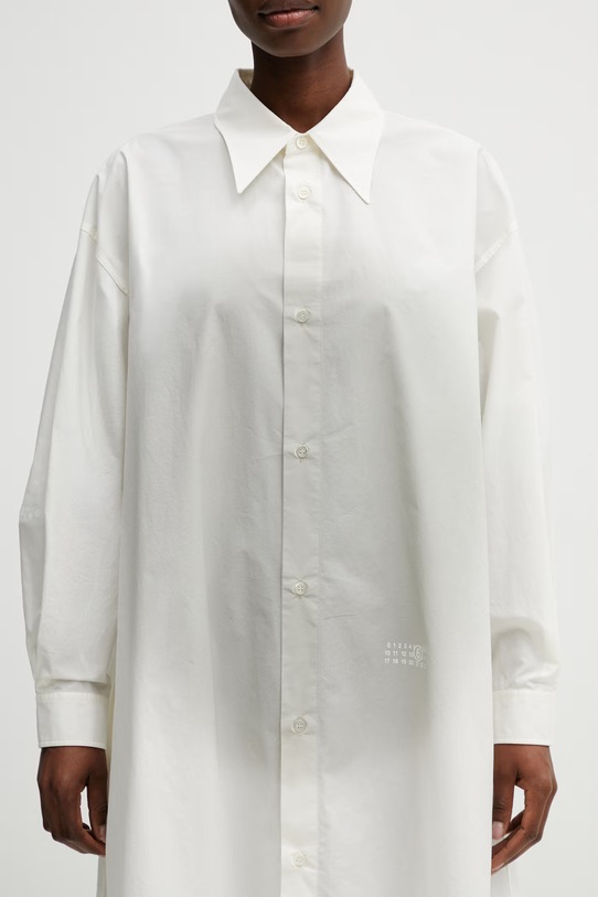 MM6 Maison Margiela košilové šaty bavlněné béžová S52CT0797.M35256.101