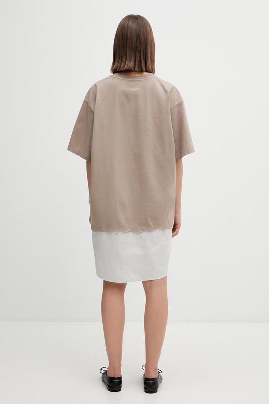 Odzież MM6 Maison Margiela sukienka S52DA0079.M20050.115 beżowy