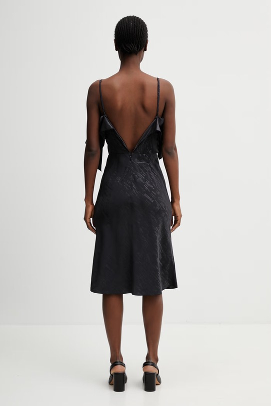 Oblečení MM6 Maison Margiela Asymetrické šaty S52DD0082.M35737.002J černá