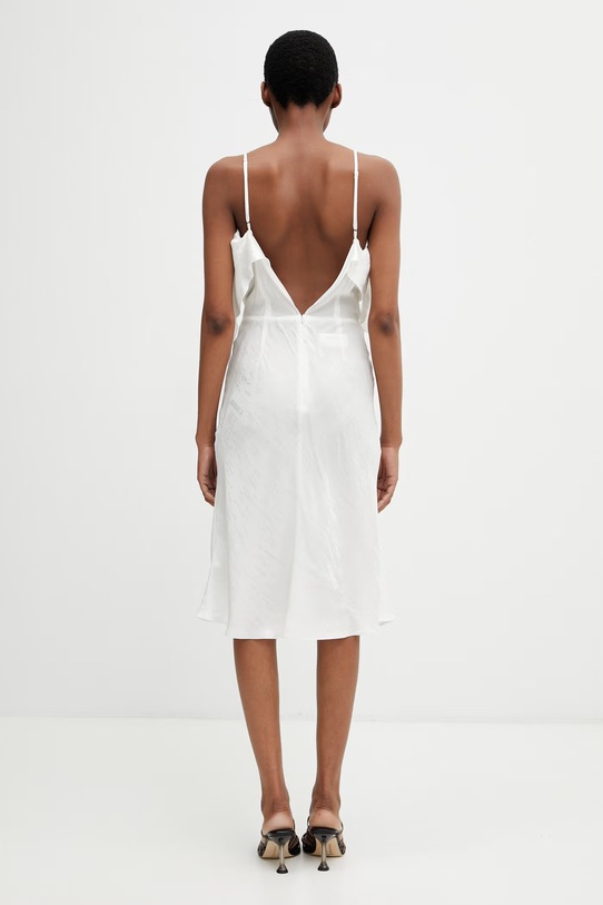 Odzież MM6 Maison Margiela sukienka letnia z wiskozą S52DD0082.M35737.003J biały