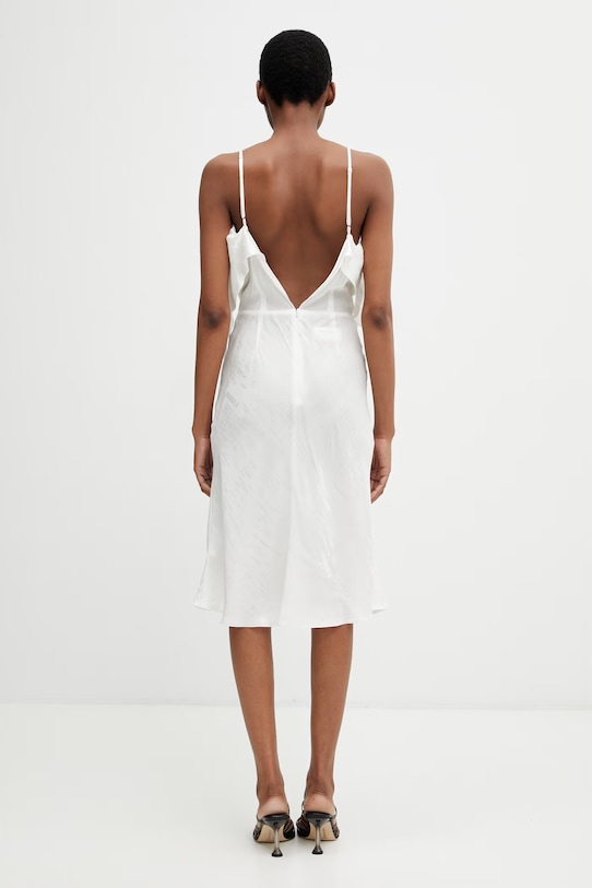 Odzież MM6 Maison Margiela sukienka letnia z wiskozą S52DD0082.M35737.003J biały