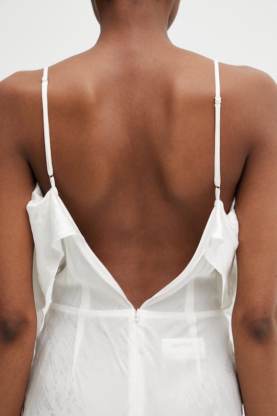 MM6 Maison Margiela letné šaty s viskózou biela S52DD0082.M35737.003J