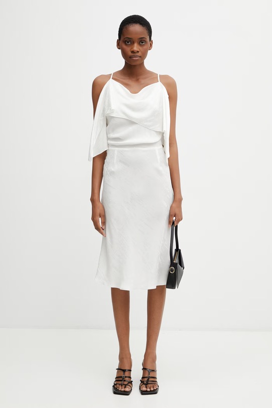 MM6 Maison Margiela sukienka letnia z wiskozą S52DD0082.M35737.003J biały