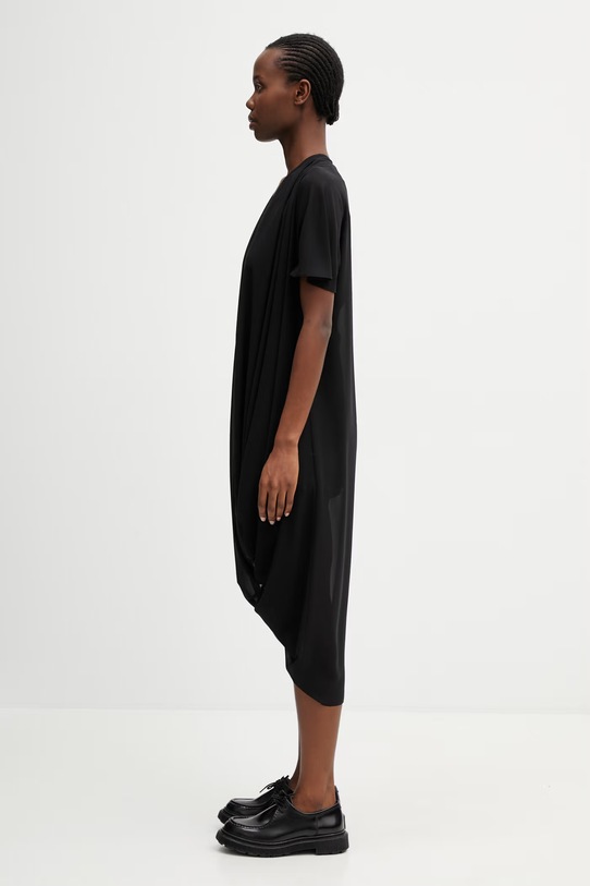 MM6 Maison Margiela sukienka gładka S52DG0034.M35468.900 czarny SS26