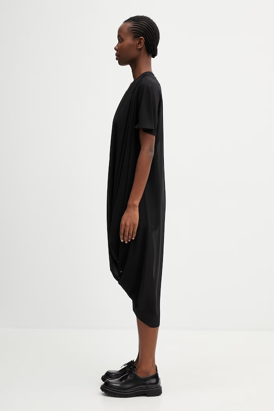 MM6 Maison Margiela sukienka gładka S52DG0034.M35468.900 czarny SS26