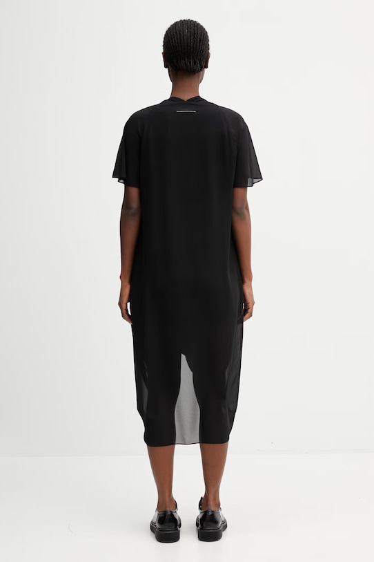 Odzież MM6 Maison Margiela sukienka gładka S52DG0034.M35468.900 czarny