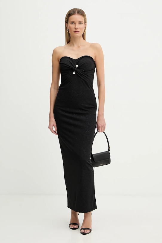 Fracomina sukienka FQ26SD3004W79801 czarny SS26