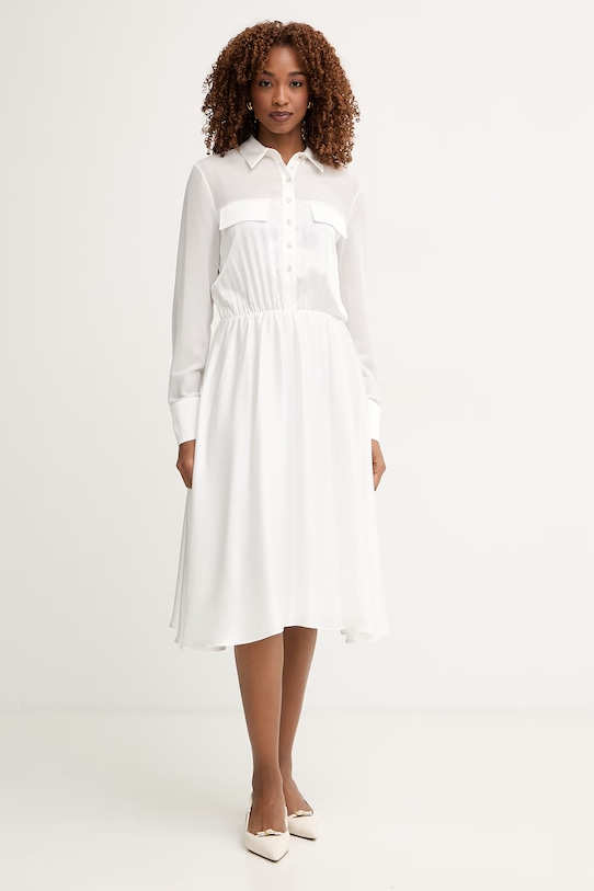 Φόρεμα Fracomina FY26SD2025W41101 λευκό SS26