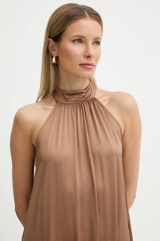 Fracomina sukienka brązowy FR26SD3016W41301