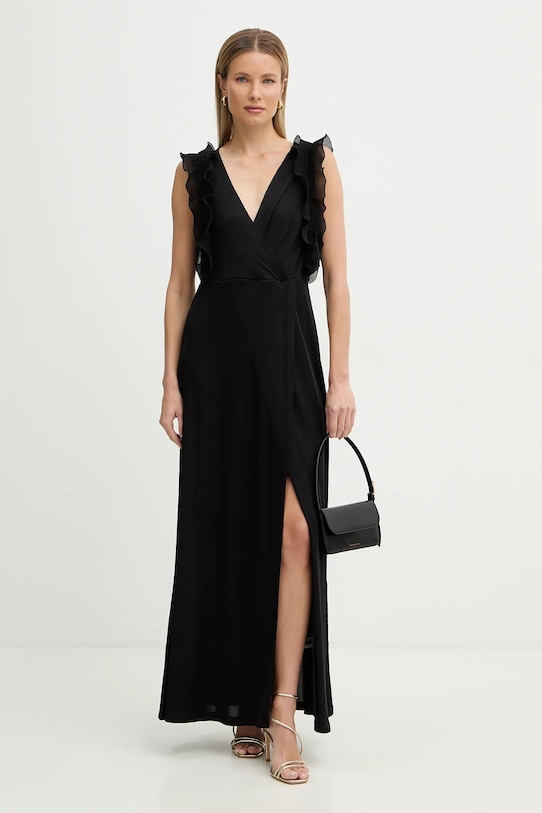 Fracomina sukienka FR26SD3020J46301 czarny SS26