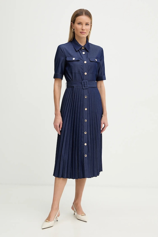 Fracomina sukienka z elastanem granatowy FR26SD4003D470F9