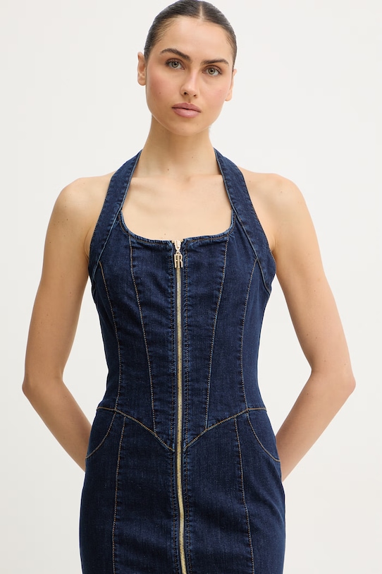 Fracomina sukienka jeansowa granatowy FR26SD4005D46093