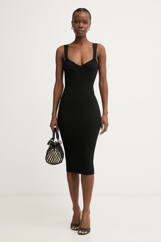 Fracomina mała czarna z wiskozą FJ26SD5004K56501 czarny SS26